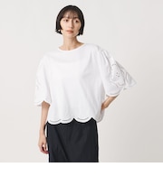 エンブロイダリー スカラップ Tシャツ