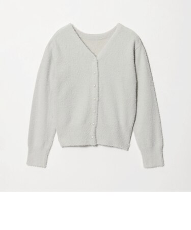 フェザー フェイクパールボタン Vネックニット 2WAY ‐ウォッシャブル‐ ＜A DAY IN THE LIFE＞