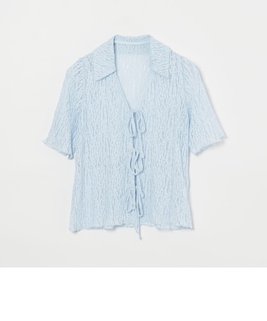 ＜EMMEL REFINES＞カットレース リボン トップス