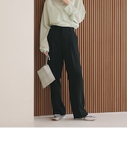 タックワイドストレートパンツ ウォッシャブル