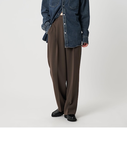 タックワイドストレートパンツ ウォッシャブル