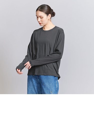コットン ルーズ ロングスリーブ Tシャツ
