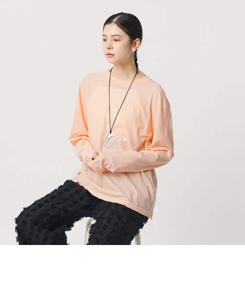 コットン ルーズ ロングスリーブ Tシャツ