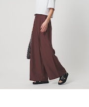 セルロースナイロン ツイル タック ワイドパンツ ウォッシャブル