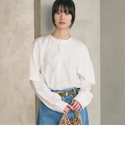 【Wardrobe DAILY MINIMAL】フリルレイヤーブラウス ウォッシャブル