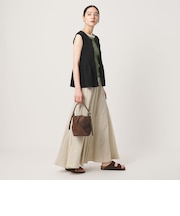 【Wardrobe DAILY MINIMAL】ペプラム2WAY ノースリーブリブニット ウォッシャブル