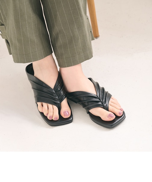 タック インヒール トング サンダル