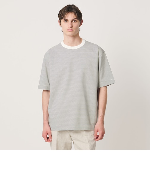 ポンチボーダー Tシャツ デオドラント 抗菌防臭 接触冷感
