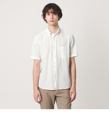 シアサッカー ショートスリーブ ボタンダウン シャツ COMFORT EASY―MODEL 抗菌防臭