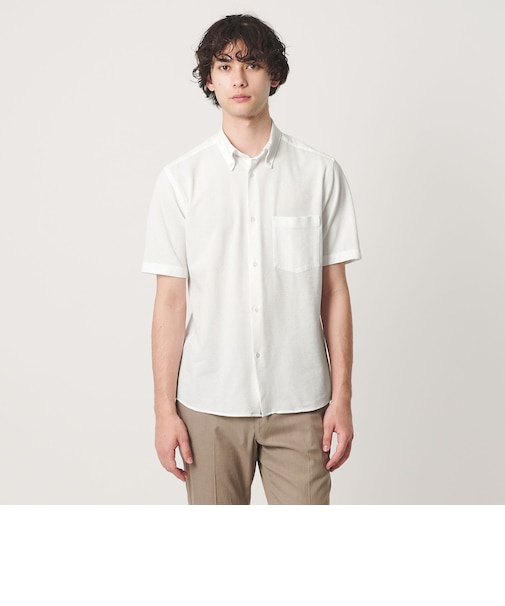 シアサッカー ショートスリーブ ボタンダウン シャツ COMFORT EASY―MODEL 抗菌防臭