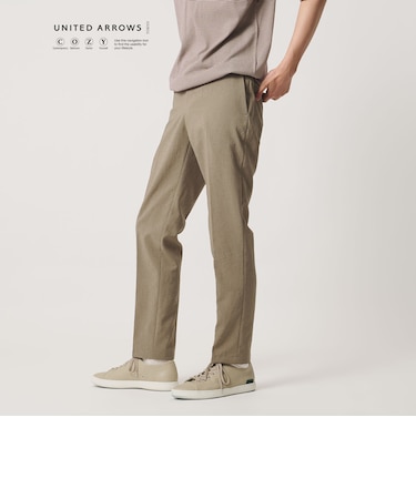 ポリエステル T＆T ノープリーツ パンツ UA COZY ウォッシャブル ヨコストレッチ