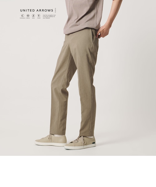 ポリエステル T＆T ノープリーツ パンツ UA COZY ウォッシャブル ヨコストレッチ