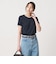 リブ バイカラーパイピング ショートスリーブ Tシャツ