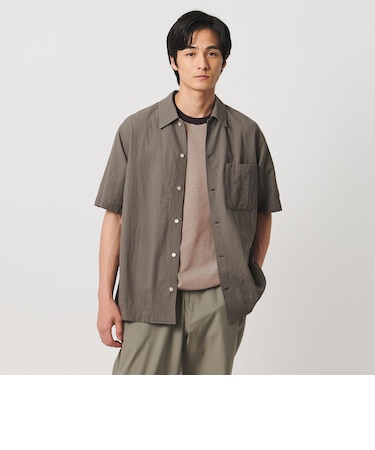 ウール/ナイロン アルバトロス ワンピースカラー ショートスリーブシャツ