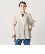 ラミー スキッパー Vネック ブラウス ‐ウォッシャブル‐