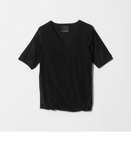 ＜conte＞スソバルーン VネックTシャツ