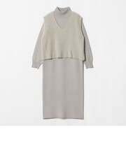 フェザーベスト＋ハイネックワンピース ‐セットアイテム‐＜A DAY IN THE LIFE＞