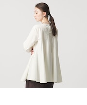 バイアス フレア チュニック ブラウス ‐ウォッシャブル‐