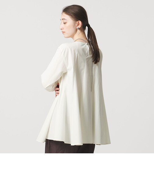 バイアス フレア チュニック ブラウス ‐ウォッシャブル‐