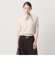 クルーネック ベーシック ショートスリーブ ニット ‐ウォッシャブル‐