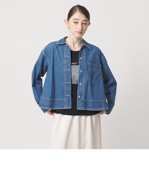 ステッチ フレア デニムジャケット