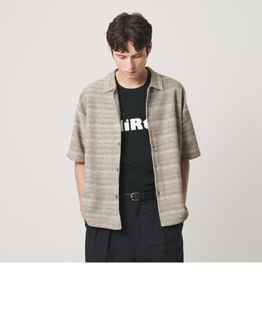 フェアアイル ショートスリーブ ニットシャツ ウォッシャブル