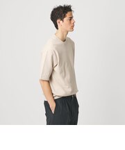KNITEE クリンプコットン クルーネック ニット Tシャツ ウォッシャブル