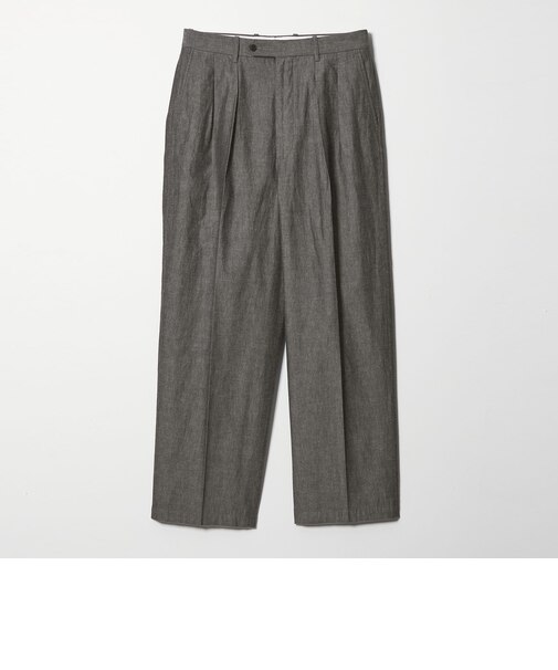 <Steven Alan> デニムシャンブレー イン ツープリーツ ドレス トラウザーズ