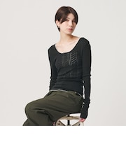 【別注】<PALM>バックオープン ロングスリーブカットソー