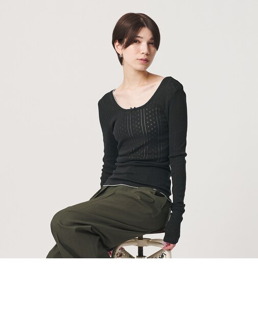 【別注】＜PALM＞バックオープン ロングスリーブカットソー