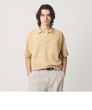 KNITEE リネンブレンド ミラノ スキッパー ニット Tシャツ ウォッシャブル