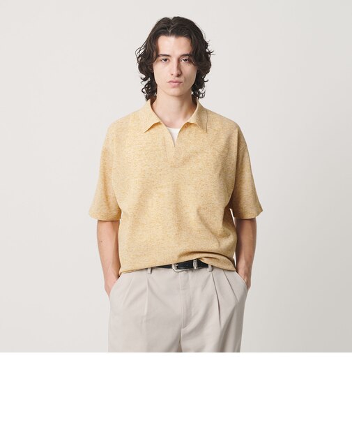 KNITEE リネンブレンド ミラノ スキッパー ニット Tシャツ ウォッシャブル