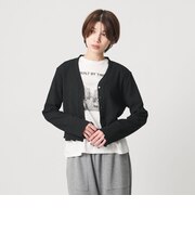 ソリッド&チェック Vネック カーディガン