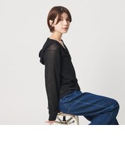 コットンポリエステル ニットフーディ ウォッシャブル