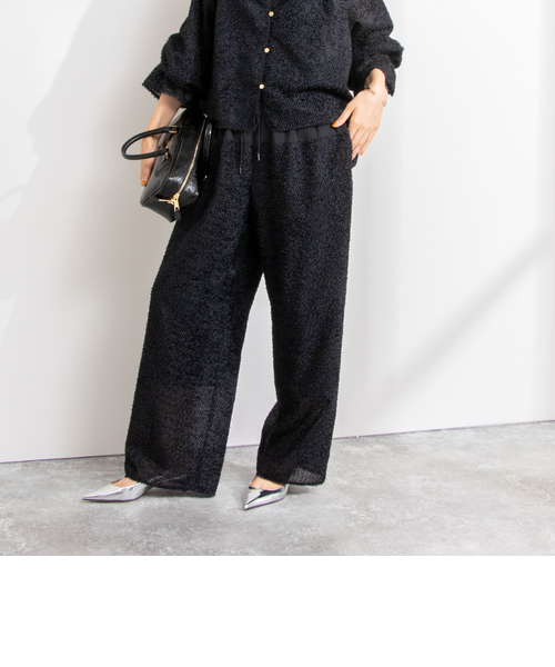 カットジャガードワイドパンツ｜ノーリーズアウトレットの
