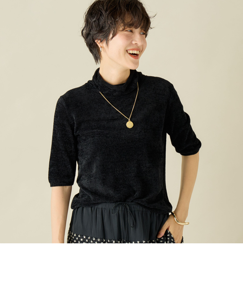 美品 allureville 5分袖 プルオーバーサマーニット アイボリー 美品 allureville 5分袖 プルオーバーサマーニット アイボリー