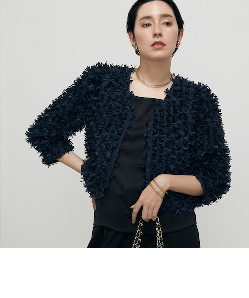 KIRYUリボンジャガード2WAYボレロ｜ノーリーズアウトレットの