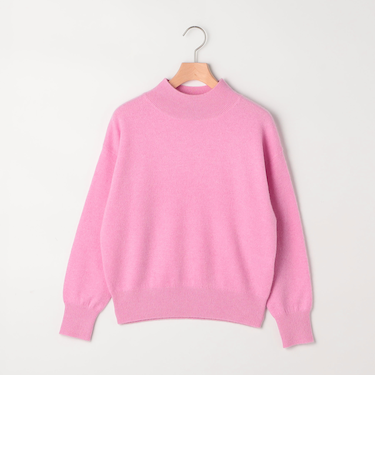 カシミヤ100ハイネックプルオーバーニット
