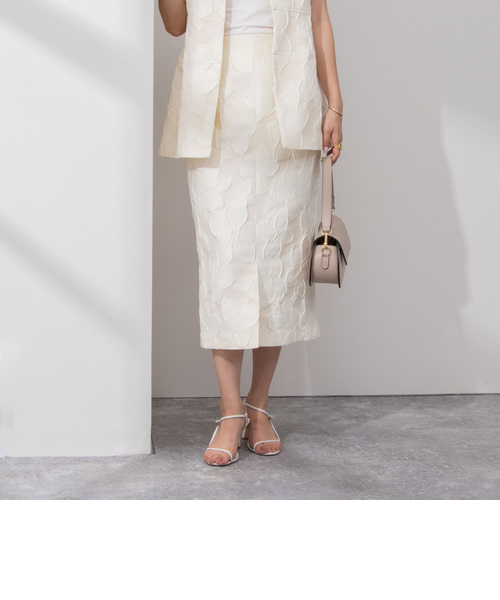 セットアップ対応》フラワージャガードスカート｜ノーリーズ