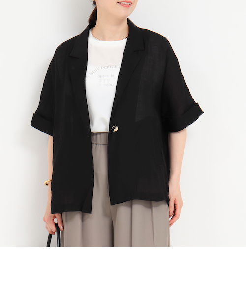 光沢エアリーテーラードジャケット　NOLLEY'S 　ノーリーズ NOLLEY'S｜光沢エアリーテーラードジャケット | Rakuten Fashion