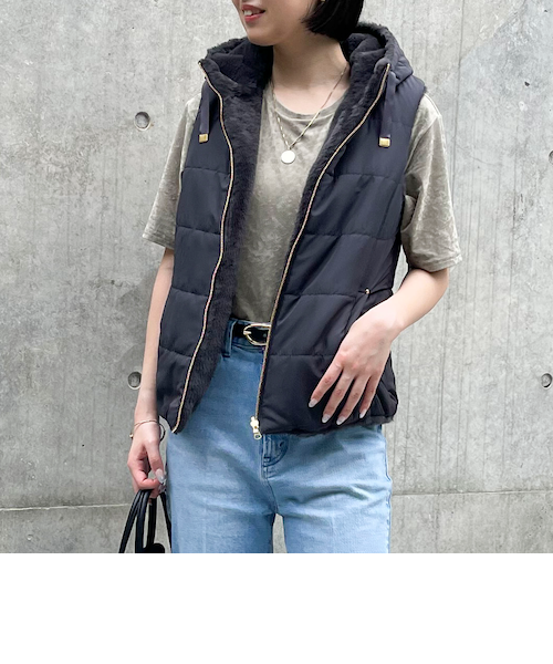 完売！！　ＬＵファーリバーベスト　モカ✨グレディブリリアン 完売！！ LUファーリバーベスト モカ✨グレディブリリアン