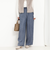 バイオシルクデニムタックワイドフレアパンツ