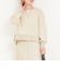 《セットアップ対応》スエード×リブクルーネックプルオーバーカットソー