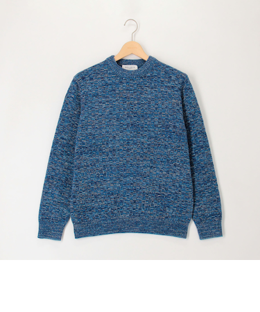 多色モールリンクス柄プルオーバーニット