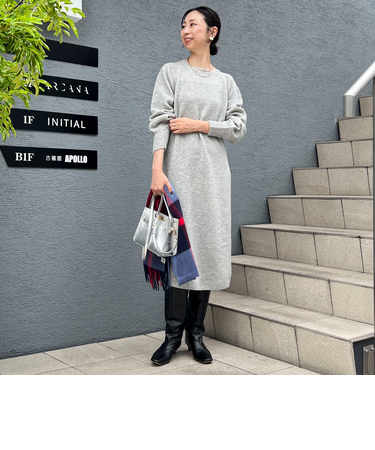 タスマニアラム ニットワンピース