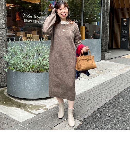 タスマニアラム ニットワンピース