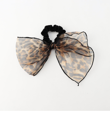 アニマル柄ビッグリボンシュシュ