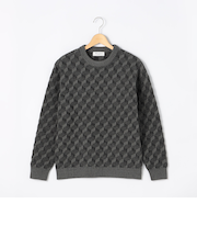 キューブ柄 プルオーバーニット