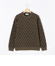 キューブ柄 プルオーバーニット