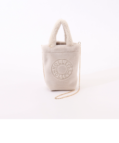 ムートン刺繍バッグ　made in Italy